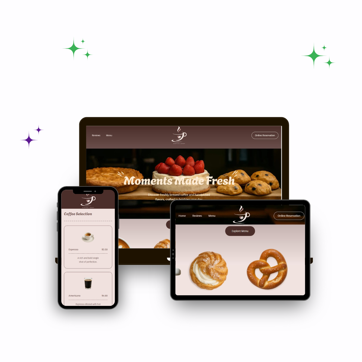 Bakery website preview