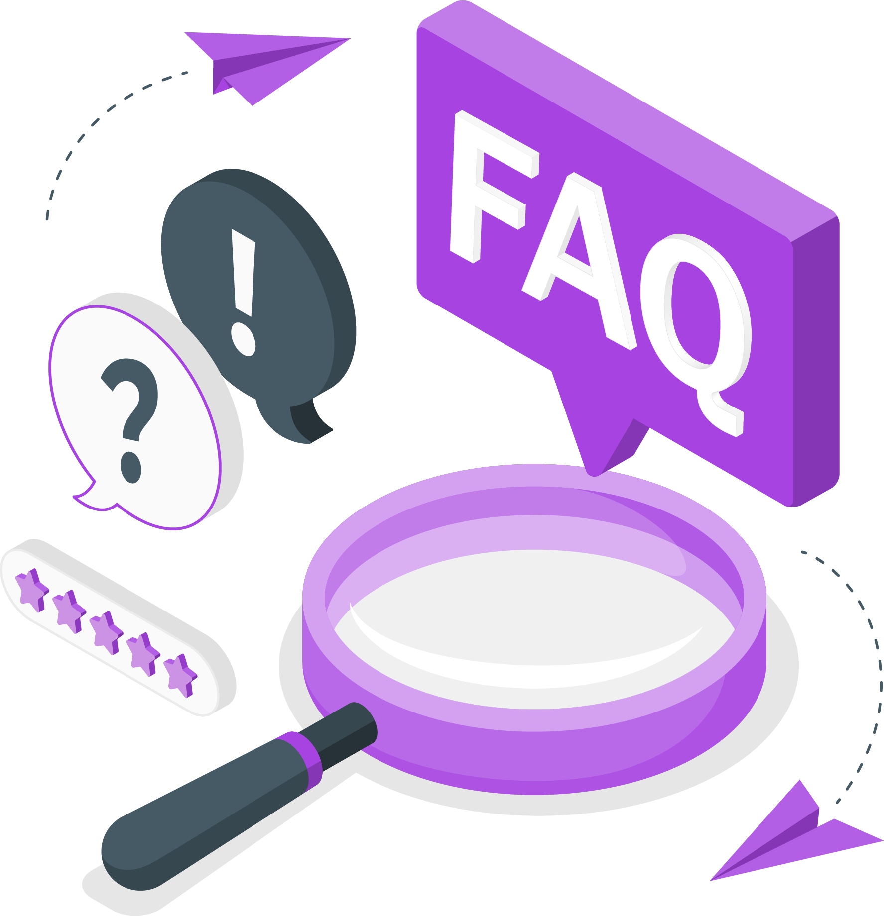 Frequently asked questions illustration.