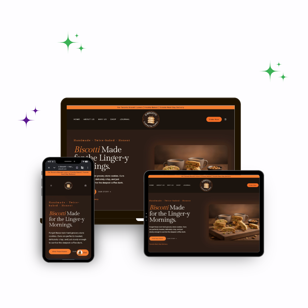 O Biscotti website preview