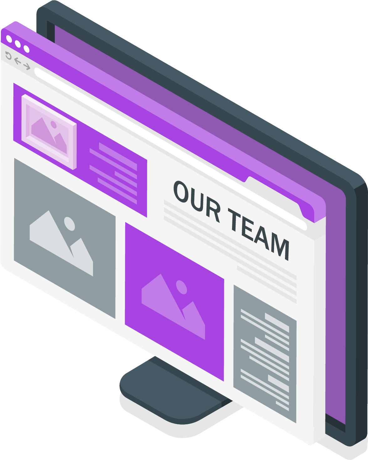 Website planning preview on a desktop screen.