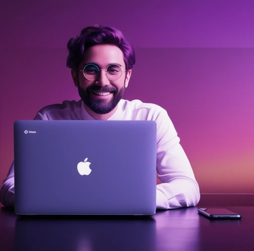 UI designer working on a laptop.